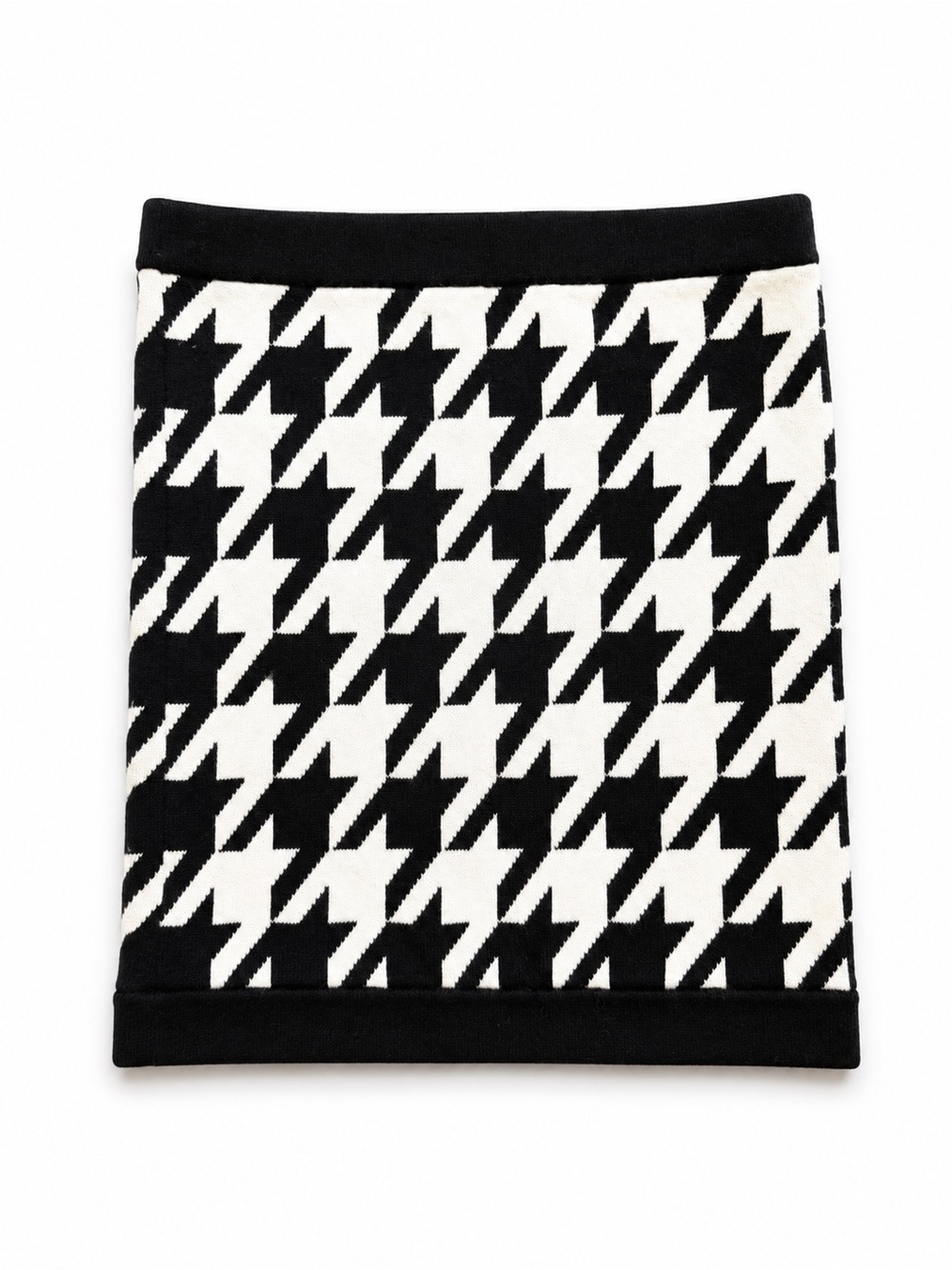 Alice+Olivia Black Houndstooth Ingrid Mini Skirt Size Small